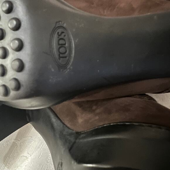 Tod's Aspen Penny Lu Lace Up Heeled Brown Boots Size 36.5 - Picture 10 of 13
